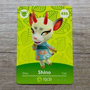 Genuine Animal Crossing Amiibo card Shino
